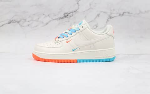 耐克NIKE AIR FORCE 1 LOW PREMIUM纯原版本低帮空军一号红蓝双钩荔枝纹反光钩板鞋内置气垫 货号：CT1989-103