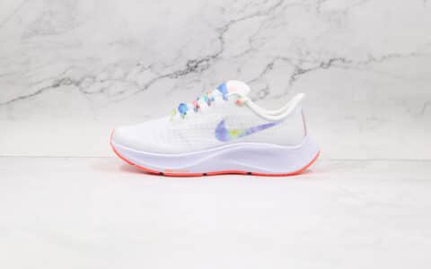 耐克NIKE AIR ZOOM PEGASUS 7X纯原版本登月7代白色彩虹钩马拉松跑步鞋原盒原标 货号：DD9667-100