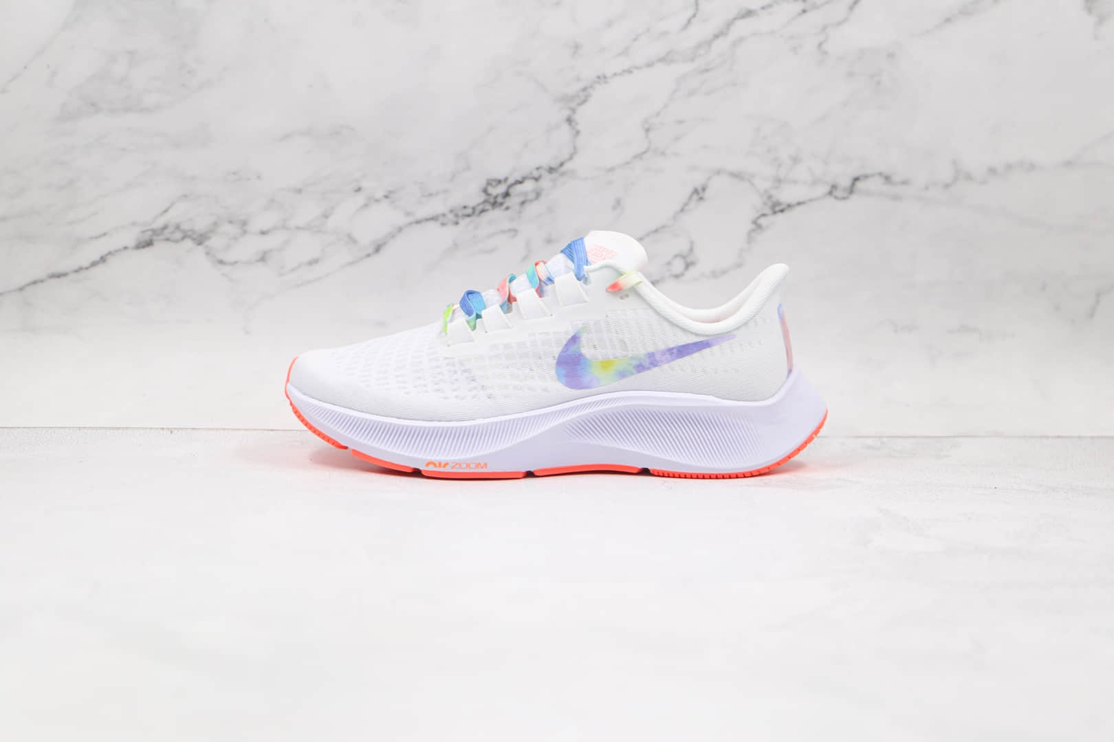 耐克NIKE AIR ZOOM PEGASUS 7X纯原版本登月7代白色彩虹钩马拉松跑步鞋原盒原标 货号：DD9667-100