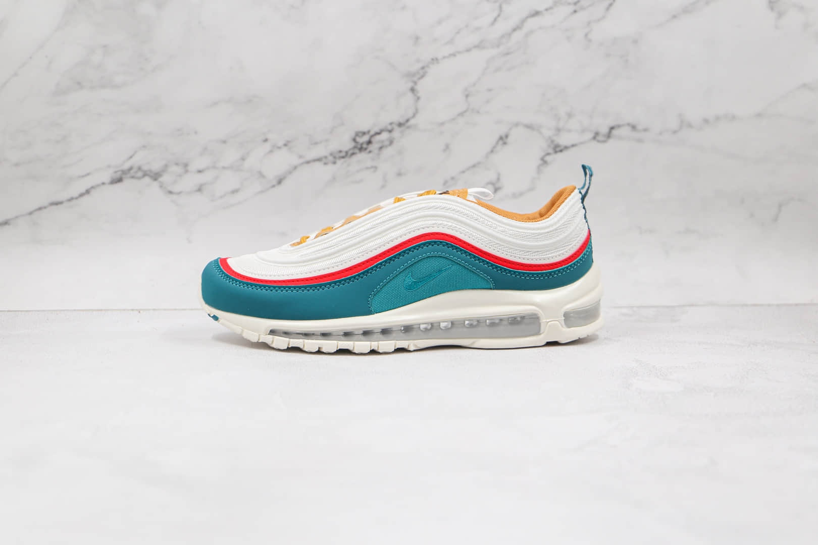 耐克Nike Air Max 97 OG纯原版本白红绿3M反光Max97子弹头气垫鞋内置原厂气垫 货号：DC3494-995