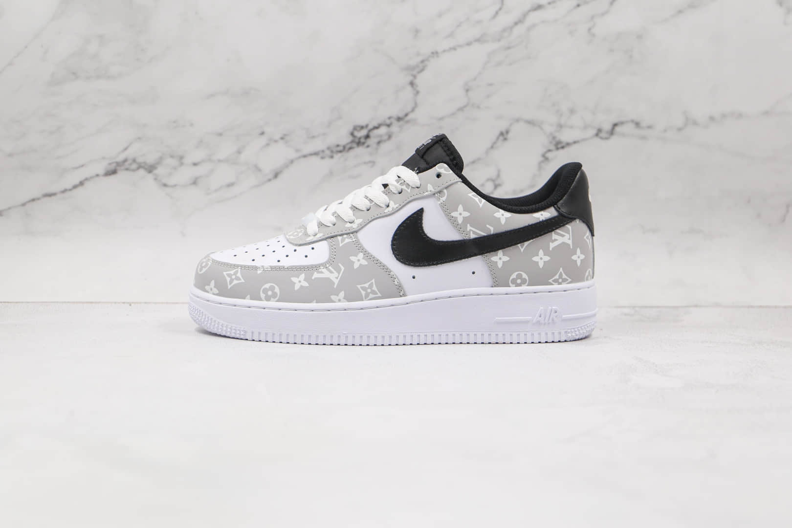 耐克Nike Air Force 1 Low '07纯原版本低帮空军一号灰白色LV联名款板鞋原楦头纸板打造 货号：BQ8988-108