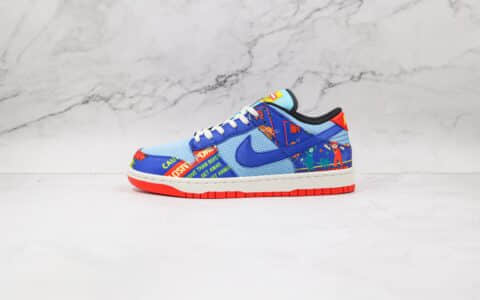 耐克Nike Dunk Low Firecracker纯原版本低帮SB DUNK蓝红鞭炮刮刮乐板鞋原档案数据开发 货号：DH4966-446