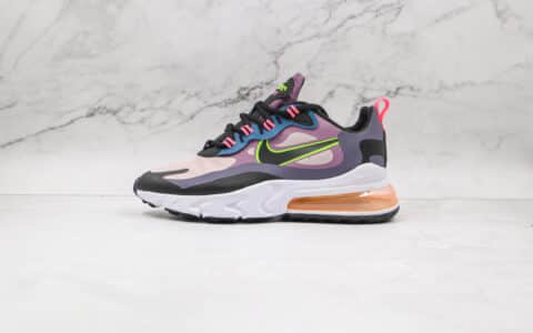 耐克Nike Air Max 270 React纯原版本半掌气垫Max270白紫色气垫鞋原楦头纸板打造 货号：CV8818-500