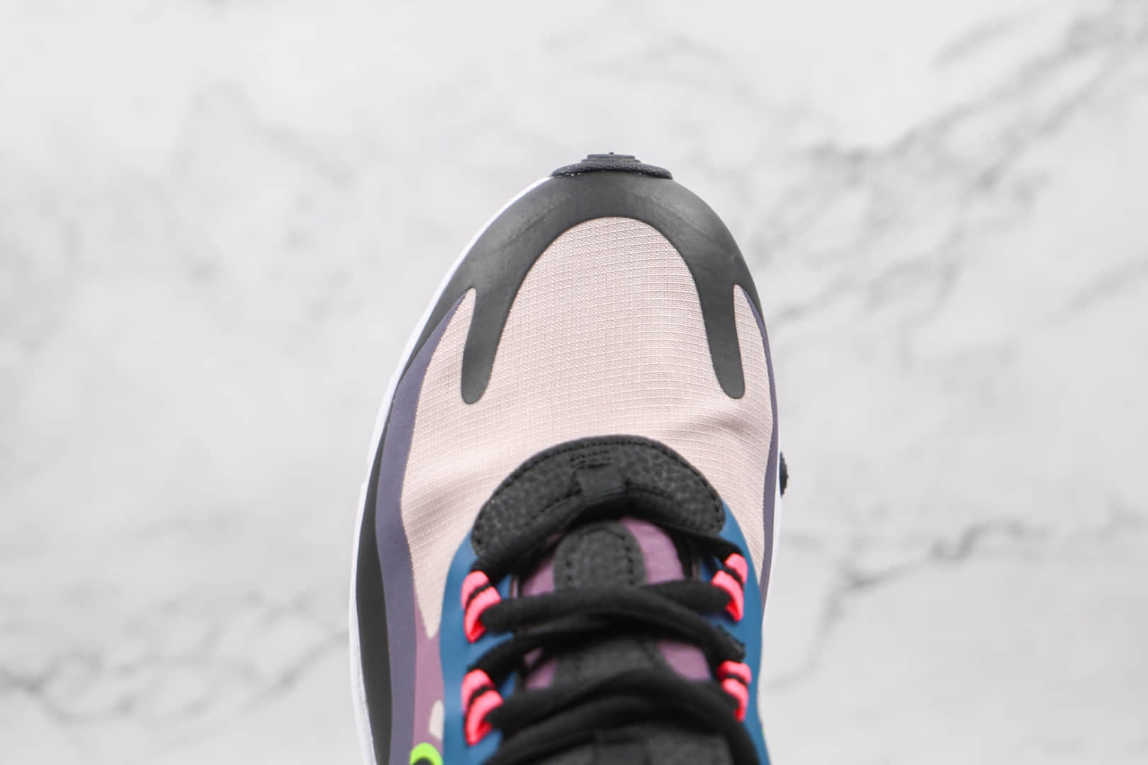 耐克Nike Air Max 270 React纯原版本半掌气垫Max270白紫色气垫鞋原楦头纸板打造 货号：CV8818-500