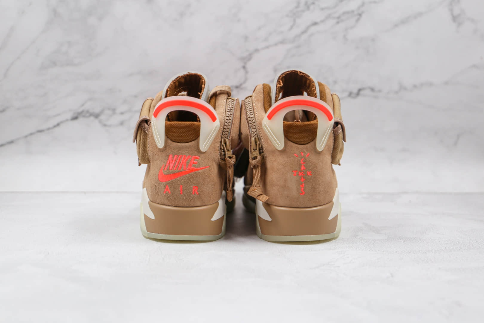 乔丹Air Jordan 6 British Khaki x Travis Scott联名款纯原版本AJ6卡其棕夜光色篮球鞋原档案数据开发 货号：DH0690-200