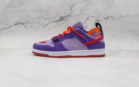 耐克Nike Dunk Low Plum纯原版本低帮OW联名款SB DUNK树莓紫板鞋原楦头纸板打造 货号：BQ6817-100