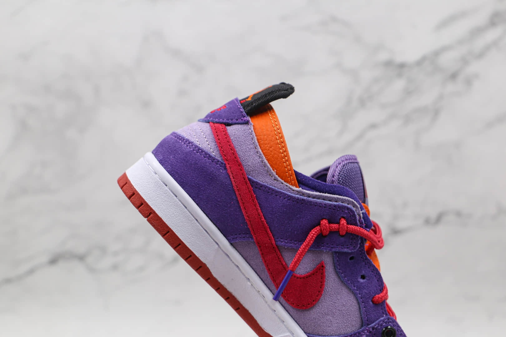 耐克Nike Dunk Low Plum纯原版本低帮OW联名款SB DUNK树莓紫板鞋原楦头纸板打造 货号：BQ6817-100