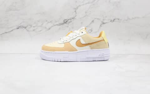 耐克Nike Air Force 1纯原版本空军一号低帮AF1解构板鞋奶茶米黄色原盒配件 货号：DH3856-100