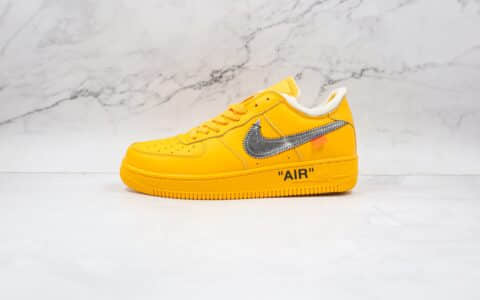 耐克Off White x Nike Air Force 1 Low “University Gold”公司级版本OW联名AF1低帮空军一号詹姆斯同款大学金原鞋开模 货号：DD1876-700