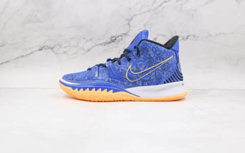 耐克Nike Kyrie 7 Sisterhood欧文7代蓝橙色实战篮球鞋原楦头纸板打造 货号：CQ9327-400