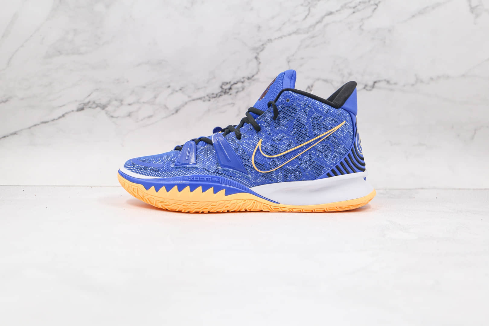 耐克Nike Kyrie 7 Sisterhood欧文7代蓝橙色实战篮球鞋原楦头纸板打造 货号：CQ9327-400