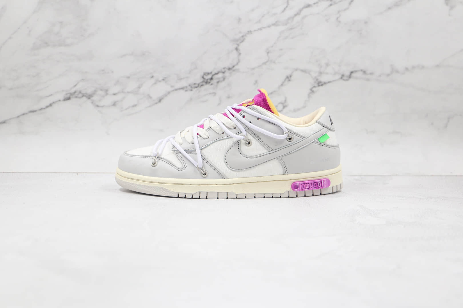 耐克Off-White x Nike SB Dunk Low“The 50 30”纯原版本OW联名Dunk板鞋灰白粉原厂原档案开发 货号：DM1602-118