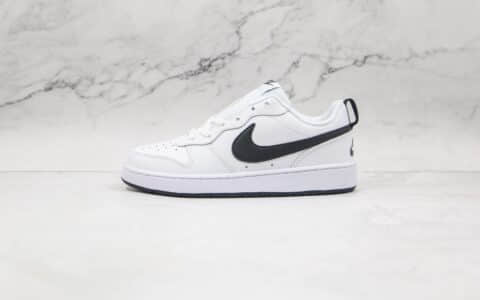 耐克Nike Court Borough Low 2（GS）纯原版本低帮板鞋白黑色原数据开发版型 货号：BQ5448-108