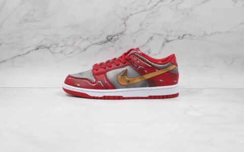 耐克Nike Dunk SB Low UNLV纯原版本低帮SB DUNK钢铁侠灰红色板鞋原档案数据开发 货号：DD1391-002