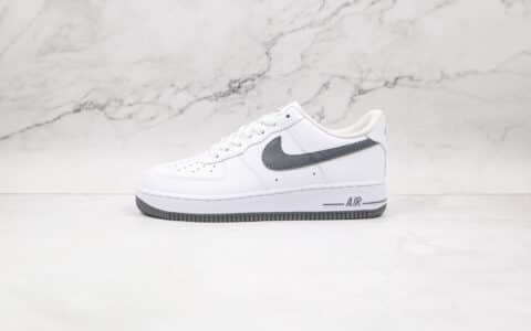 耐克Nike AIR FMRCE 1纯原版本低帮空军一号白深灰色板鞋原档案数据开发 货号：DJ4617-100