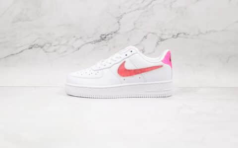 耐克Nike Air Force 1 Low Love For All纯原版本低帮空军一号白粉红色情人节板鞋内置气垫 货号：CV8482-100