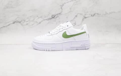 耐克Nike Air Force 1 Pixel纯原版本空军一号低帮解构板鞋白绿色内置全掌Solo气垫 货号：CK6649-005