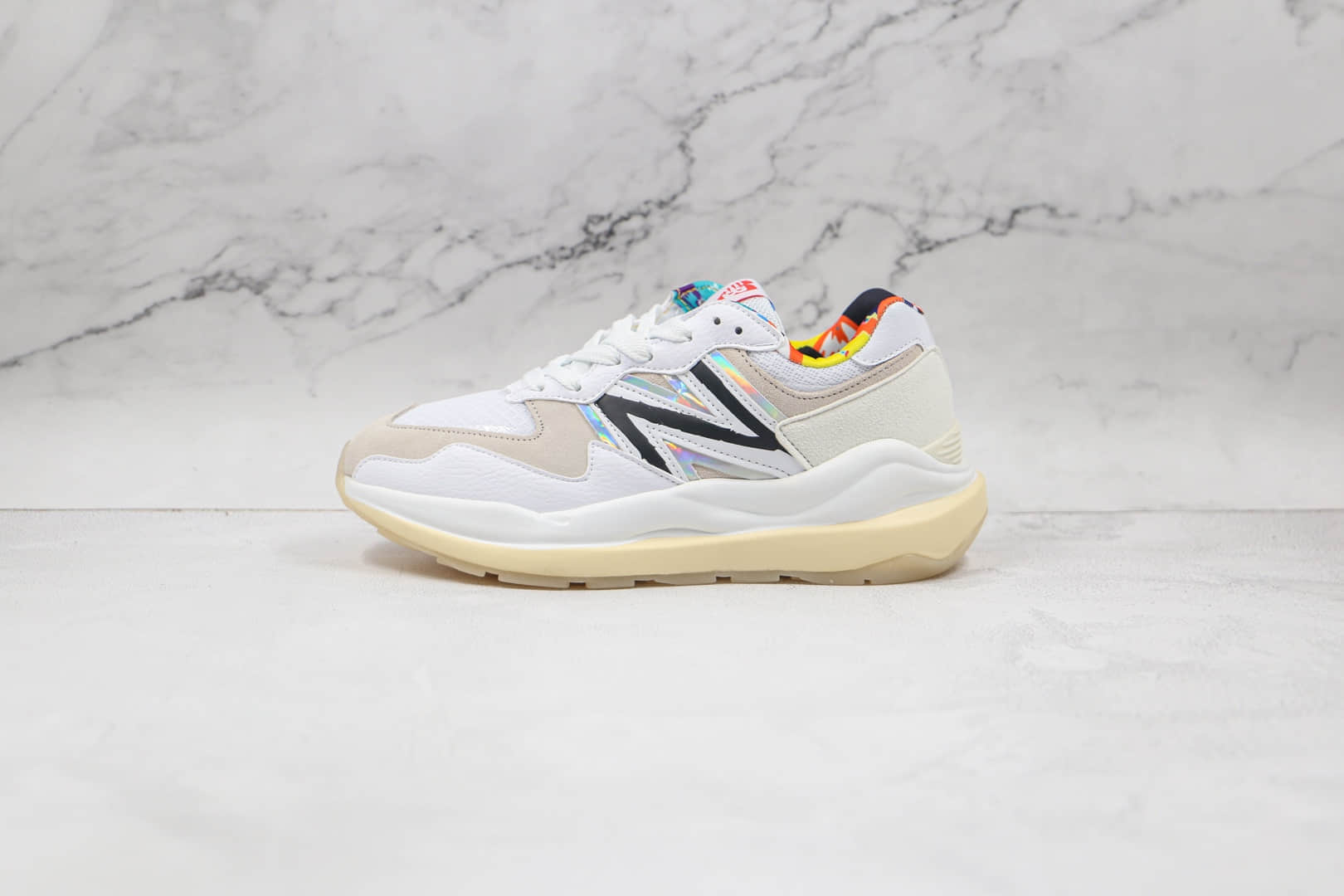 新百伦New Balance 5740纯原版本复古NB5740网面米灰色老爹鞋原楦头纸板打造 货号：M5740PR1