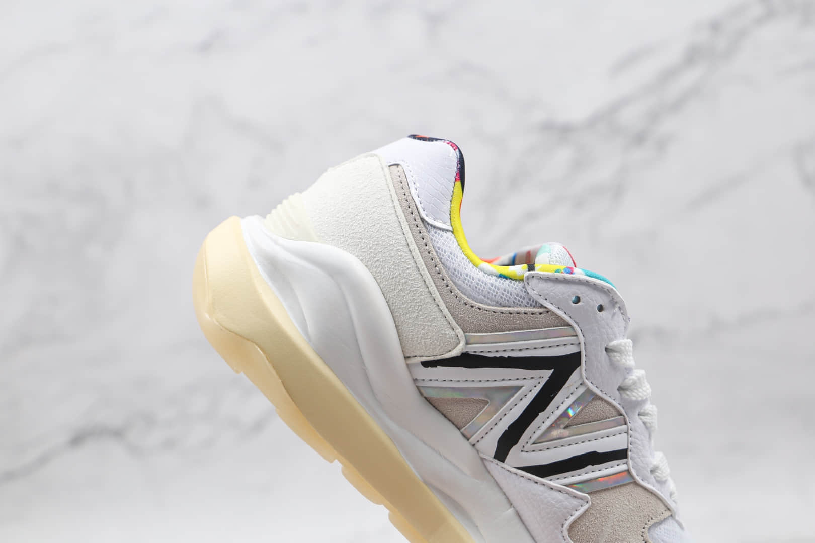 新百伦New Balance 5740纯原版本复古NB5740网面米灰色老爹鞋原楦头纸板打造 货号：M5740PR1