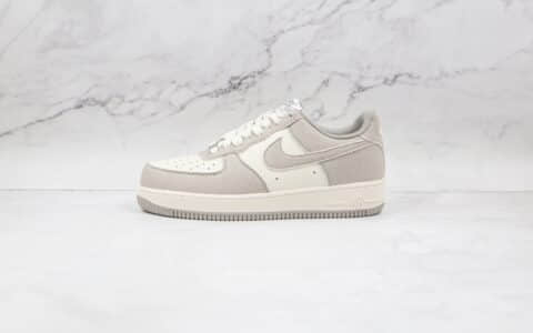 耐克Nike Air Force 1 Low纯原版本低帮空军一号灰白拼接帆布板鞋内置气垫 货号：BQ5806-228