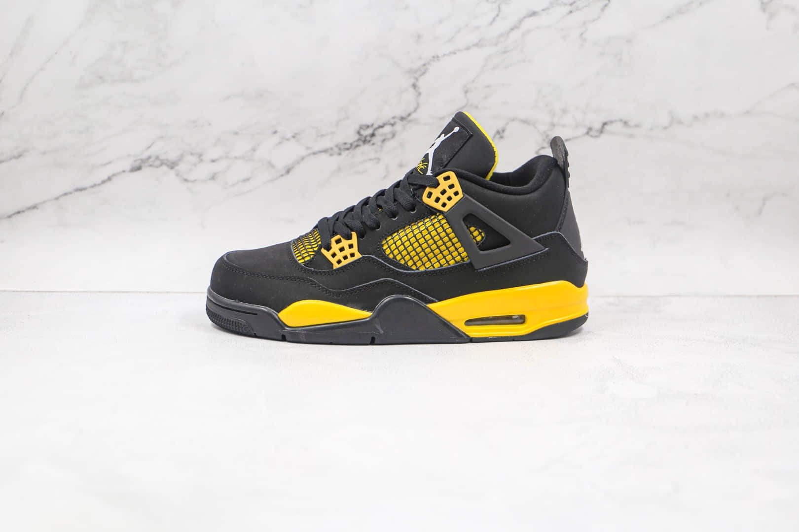 乔丹Air Jordan 4 Thunder纯原版本黑黄色AJ4篮球鞋原档案数据开发 货号：308497-008