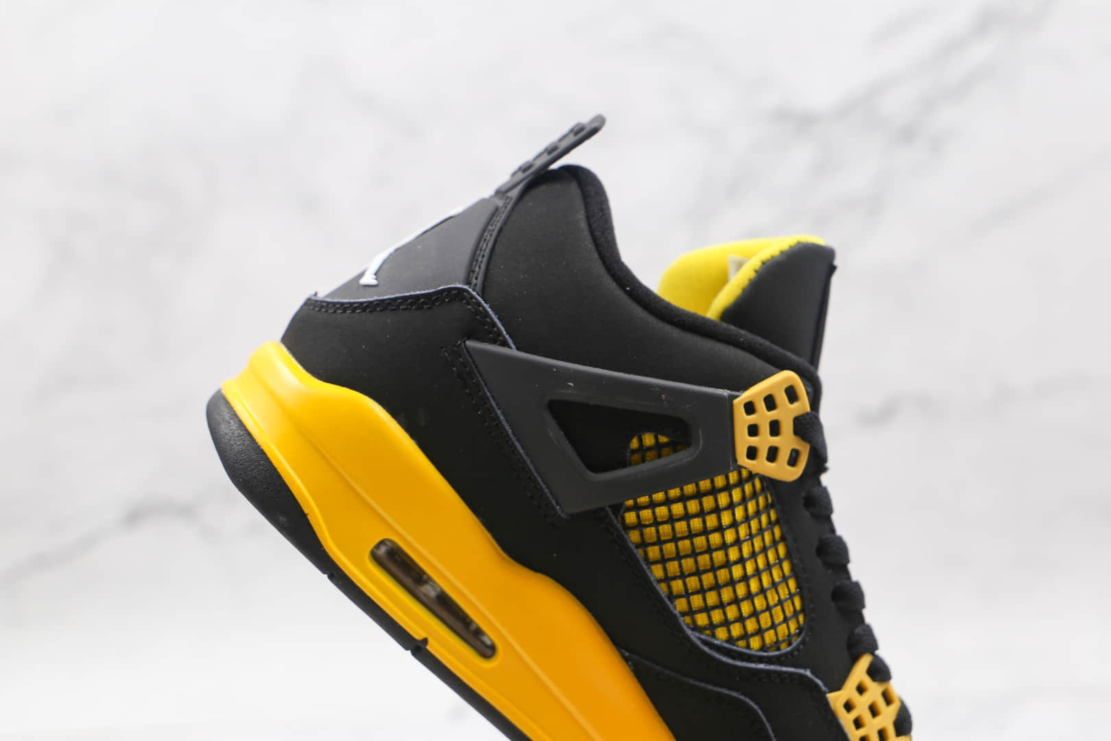 乔丹Air Jordan 4 Thunder纯原版本黑黄色AJ4篮球鞋原档案数据开发 货号：308497-008