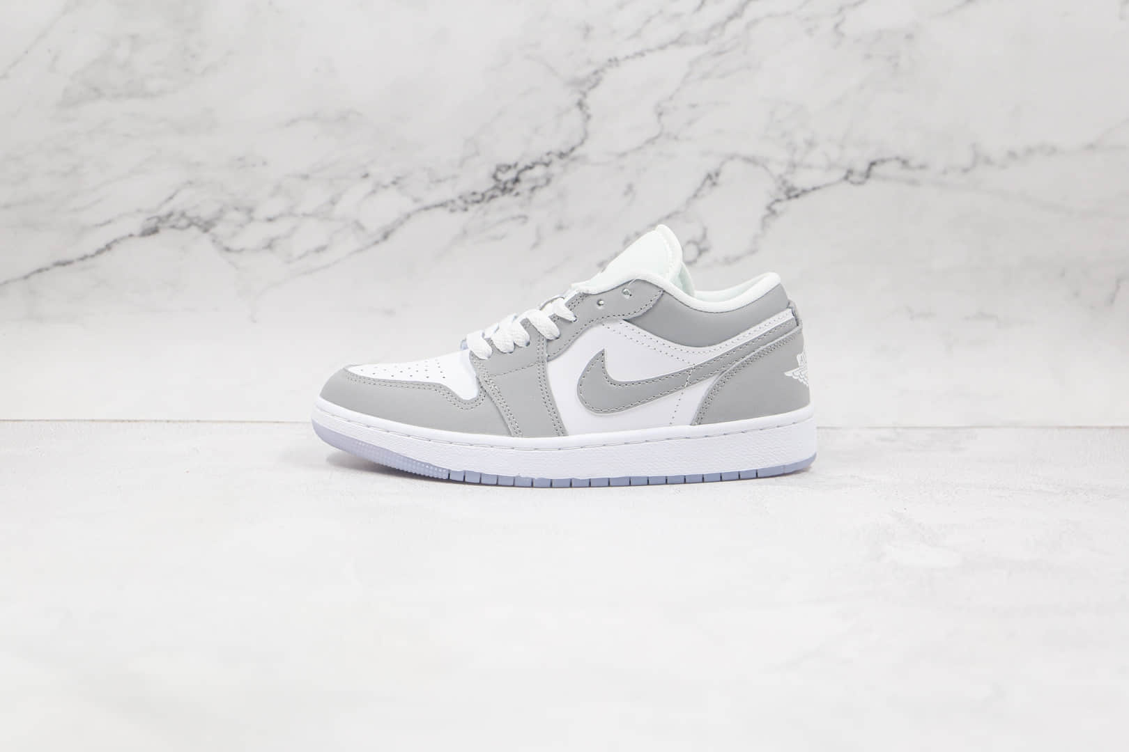 乔丹Air Jordan 1 Low Wolf Grey纯原版本低帮AJ1烟灰白色板鞋原盒原标 货号：DC0774-105