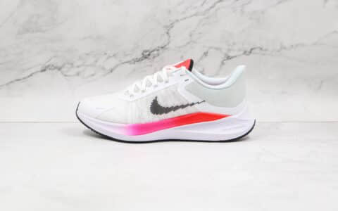 耐克Nike Zoom Winflo 8纯原版本温弗罗八代白粉色线条慢跑鞋原档案数据开发 货号：CW3419-100