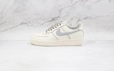 耐克Nike Air Force 1 Low '07纯原版本空军一号低帮AF1白灰色3M反光内置solo气垫 货号：BQ8228-366