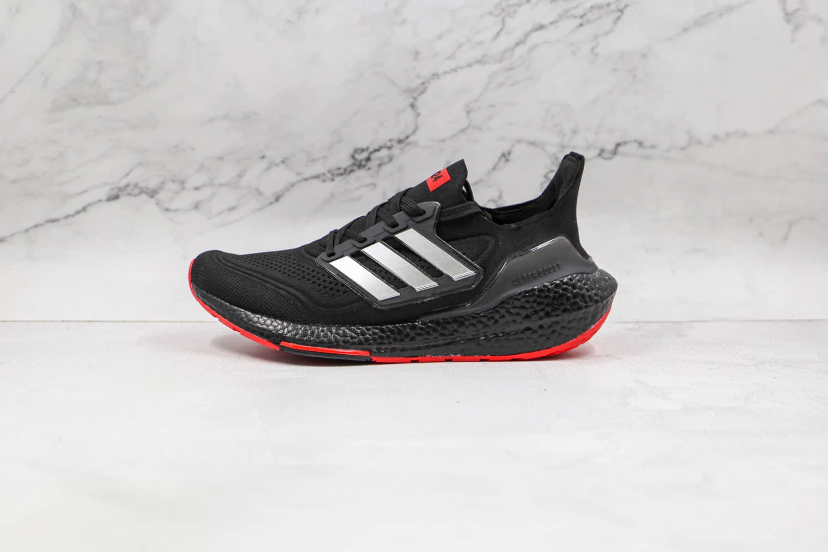 阿迪达斯adidas Ultra Boost 21 UB7.0公司级版本爆米花跑鞋黑红色原档案数据开发 货号：GV9716