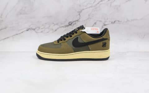 耐克Undefeated x Nike Air Force 1“Ballistic”纯原版本五道杠联名空军一号低帮AF1军绿色原盒配件 货号：DH3064-300