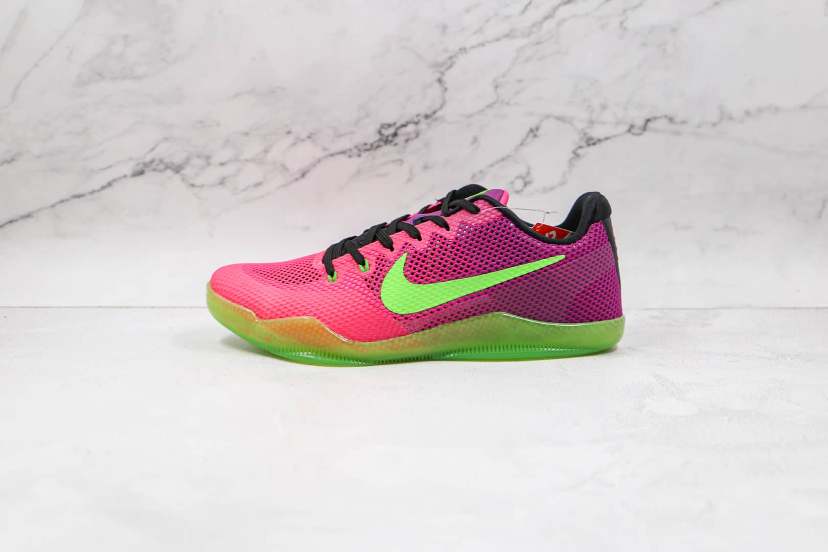 耐克Nike Kobe 11 E纯原版本科比11刺客绿紫色篮球鞋网面运动鞋支持实战 货号：836184-635