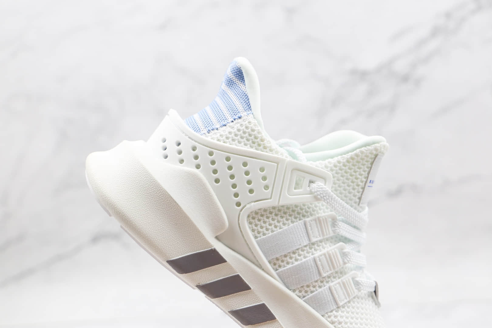 阿迪达斯Adidas EQT BASK ADV纯原版本三叶草支撑者系列白蓝色针织EQT慢跑鞋原档案数据开发 货号：AC7354