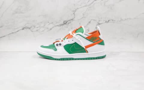 耐克Nike SB Dunk Low Custom Turdunken x Ziv Lee联名款纯原版本低帮SB DUNK断钩白绿色板鞋原盒原标 货号：304292-040