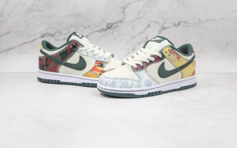 耐克Nike Dunk Low SE Mixed Camo纯原版本低帮DUNK鸳鸯迷彩拼接板鞋原楦头纸板打造 货号：DH0957-100