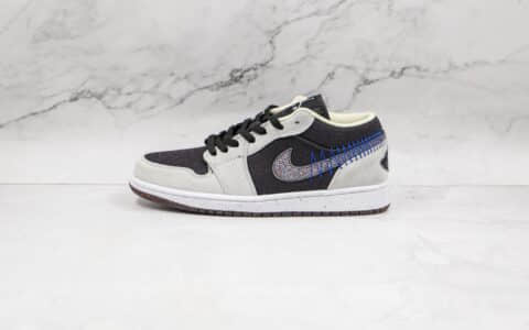 乔丹Air Jordan 1 Low Crater Releasing Soon纯原版本低帮AJ1灰色绒面可回收材料板鞋原楦头纸板打造 货号：DM4657-001