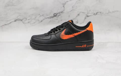 耐克Nike Air Force 1‘07纯原版本低帮空军一号黑橙色板鞋内置气垫 货号：DN4928-001