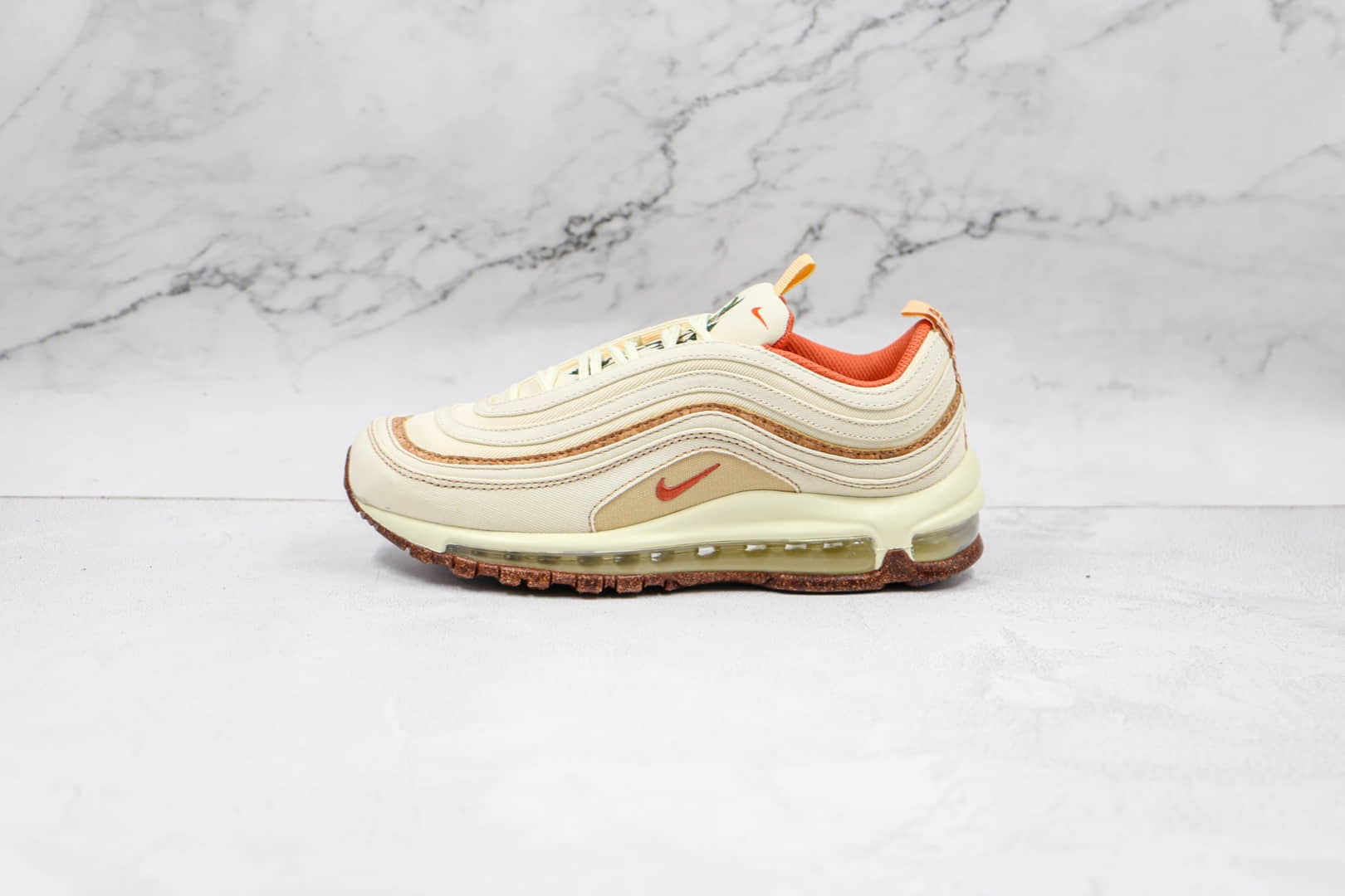 耐克Nike Air Max 97纯原版本子弹头Max97软木米黄色气垫鞋原档案数据开发 货号：DC3986-100