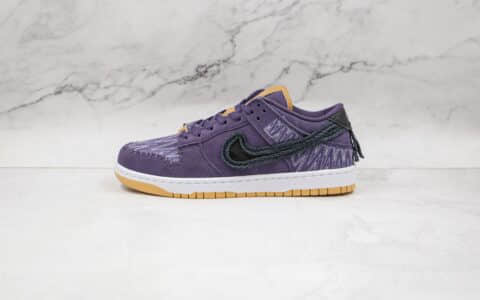 耐克NIKE DUNK SB LOW纯原版本低帮SB DUNK紫色黑色钩板鞋内置气垫 货号：DN1441-500