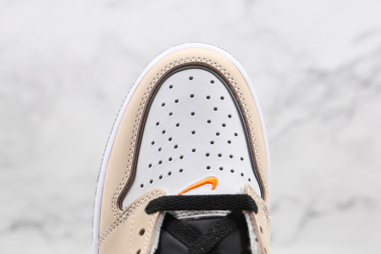 乔丹Air Jordan 1 High OG Prototype纯原版本高帮AJ1米白蓝黑色拼接板鞋原楦头纸板打造 货号：DC6515-100