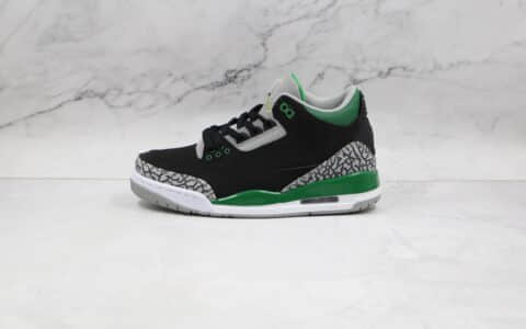 乔丹Air Jordan 3 Pine Green纯原版本高仿AJ3爆裂纹黑绿篮球鞋原档案数据开发 货号：CT8532-030