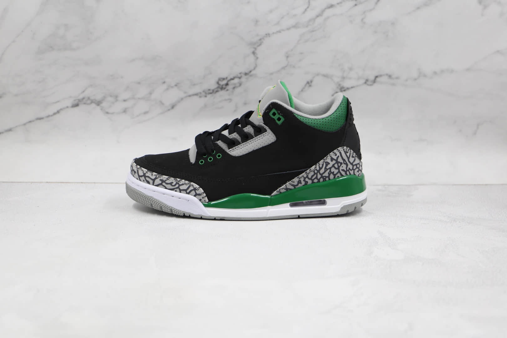 乔丹Air Jordan 3 Pine Green纯原版本复刻AJ3爆裂纹黑绿篮球鞋原档案数据开发 货号：CT8532-030