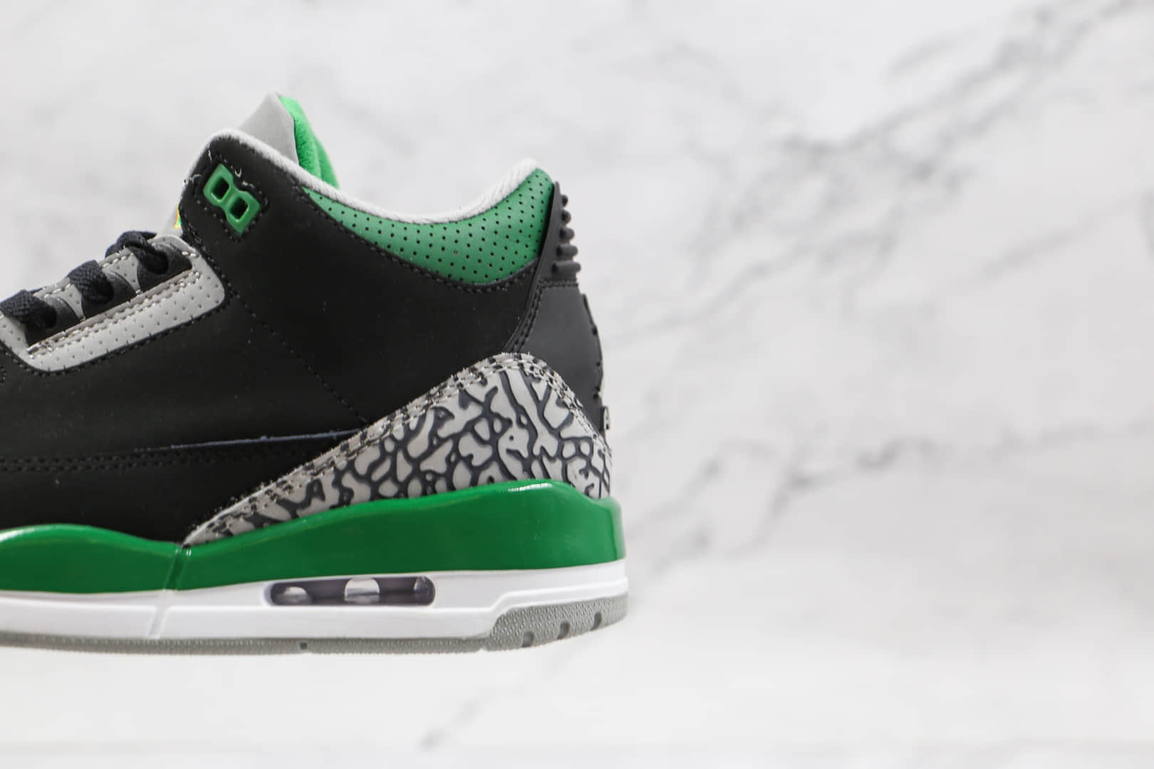 乔丹Air Jordan 3 Pine Green纯原版本复刻AJ3爆裂纹黑绿篮球鞋原档案数据开发 货号：CT8532-030