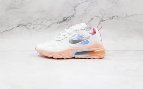 耐克Nike React Air Max 270V2纯原版本半掌气垫白黄色Max270气垫鞋原鞋开模一比一打造 货号：CZ8131-100