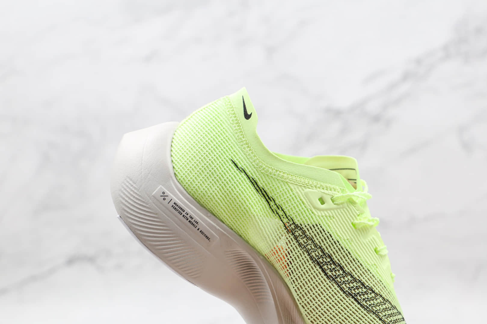 耐克Nike Air Zoom Alphafly NEXT%纯原版本蝉翼网纱透气马拉松NEXT%橙绿渐变色慢跑鞋原盒原标 货号：CU4111-700
