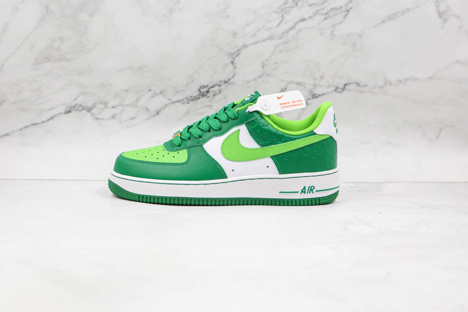 耐克Nike Air Force 1 St. Patrick's Day纯原版本低帮空军一号圣帕特里克节四叶草美洲限定白绿板鞋内置气垫 货号：DD8458-300