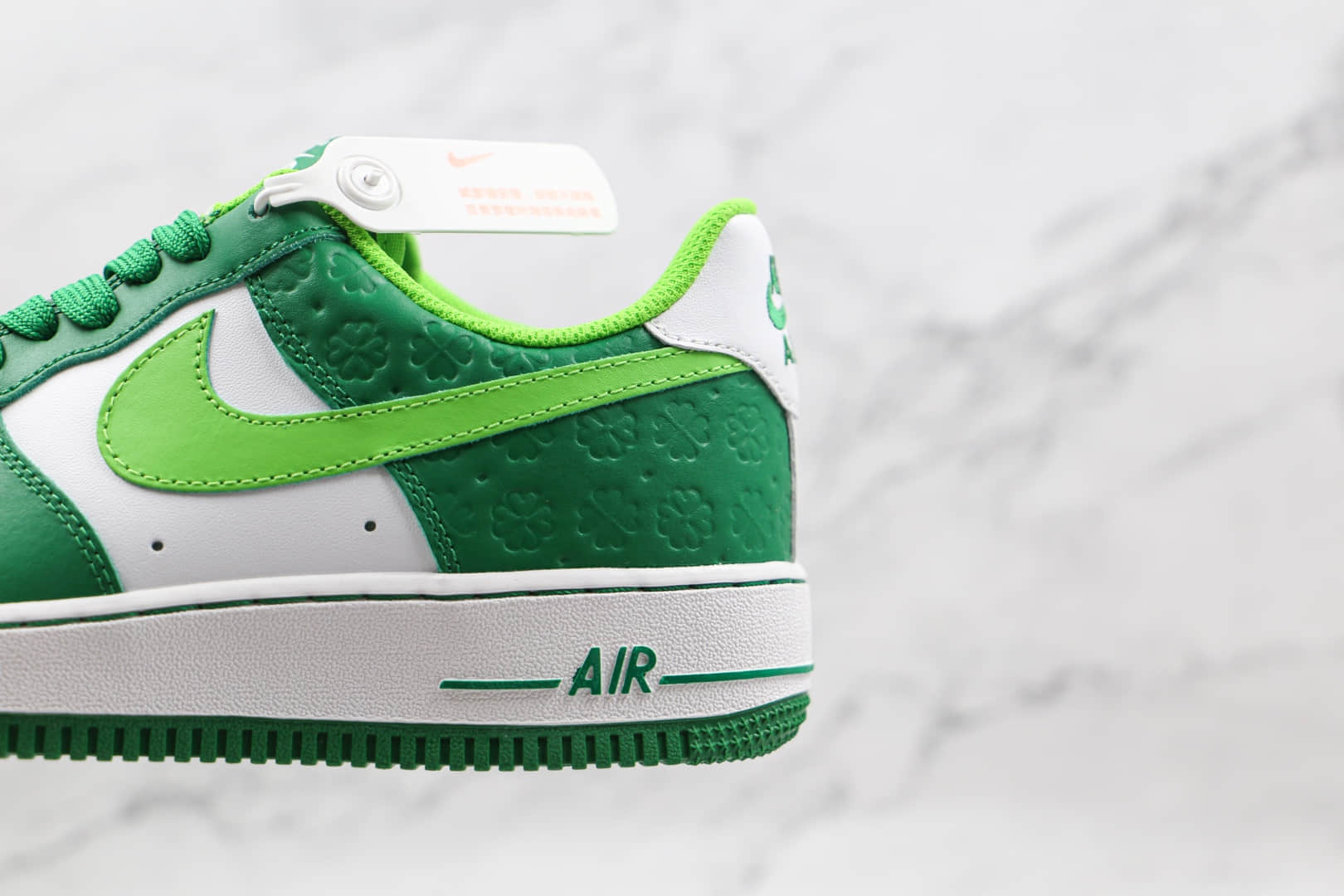 耐克Nike Air Force 1 St. Patrick's Day纯原版本低帮空军一号圣帕特里克节四叶草美洲限定白绿板鞋内置气垫 货号：DD8458-300