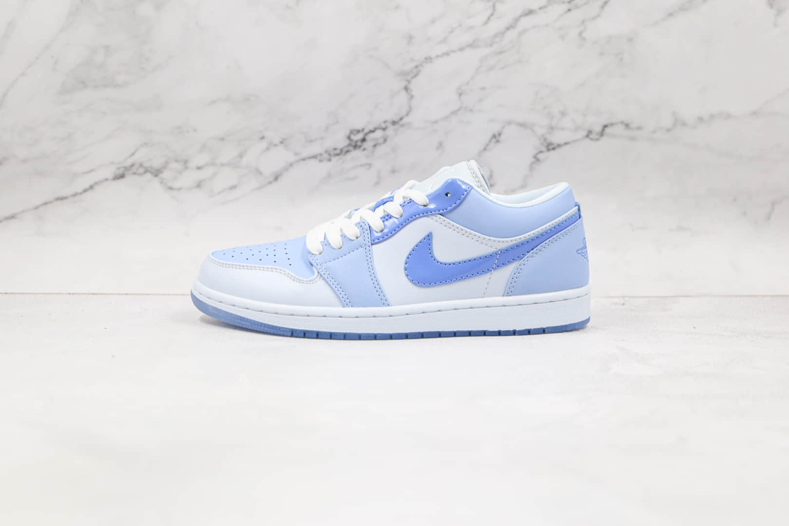 乔丹Air Jordan 1 Low Mighty Swooshers纯原版本低帮AJ1蓝色动漫板鞋原楦头纸板打造 货号：DM5442-040