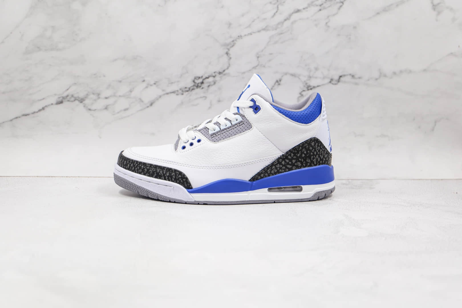 乔丹Air Jordan 3 Cool Grey纯原版本白蓝色AJ3篮球鞋原鞋开模一比一打造 货号：CT8532-145