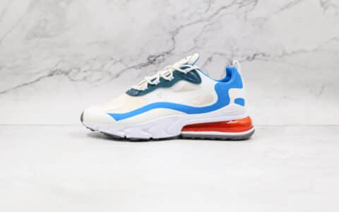 耐克Nike React Air Max 270V2纯原版本半掌气垫Max270二代白蓝色气垫鞋原档案数据开发 货号：DA2400-800